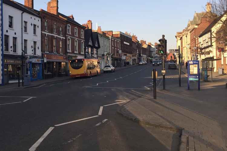 Market Street in Ashby was almost deserted after lockdown was introduced a year ago