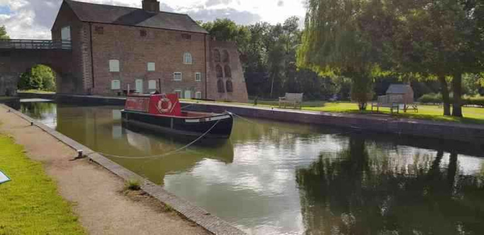 The Joseph Wilkes barge on the canal at Moira Furnace. Photo courtesy of Moira Furnace