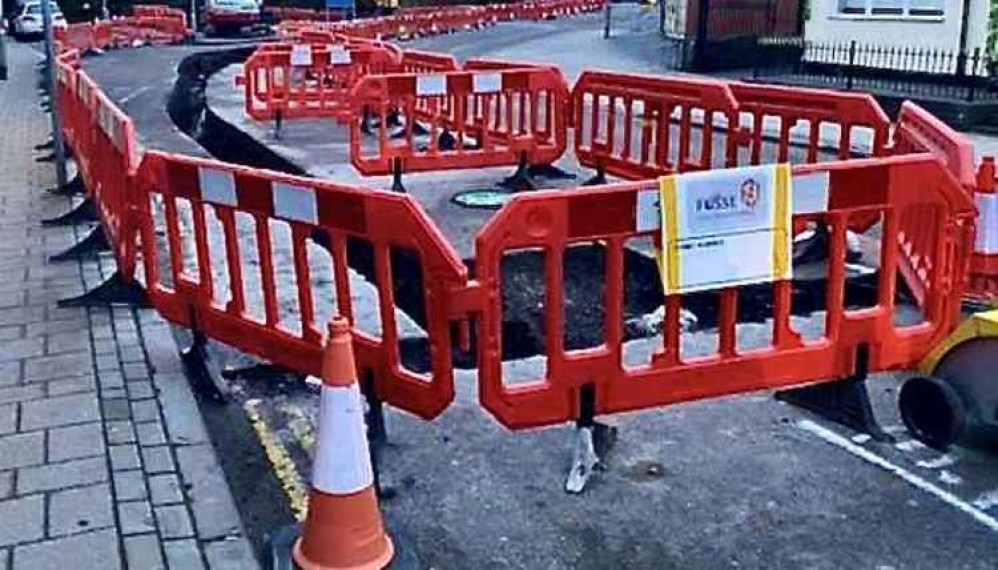 Bath Street was closed off for road works earlier this year. Photo: Ashby Nub News