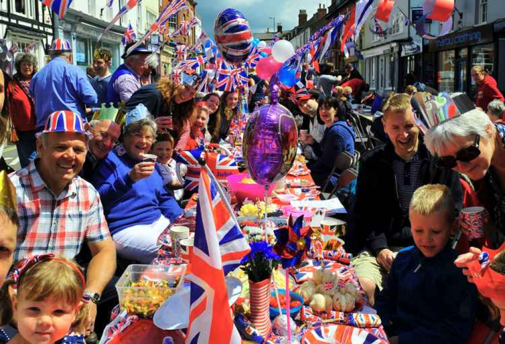 The scene in Market Street from the 2012 Jubilee party. Photo: Ashby de la Zouch Town Council