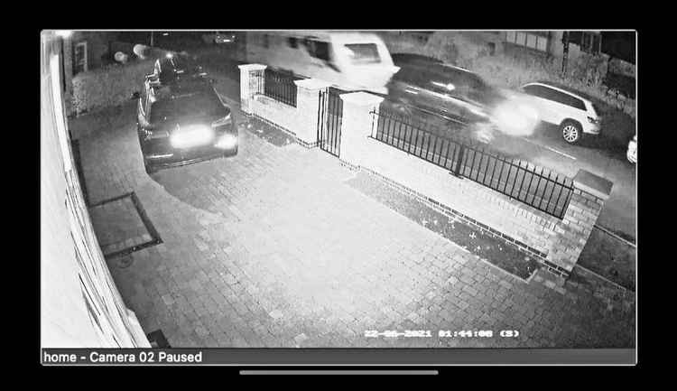 CCTV photos show the caravan being taken. Photo supplied by owner