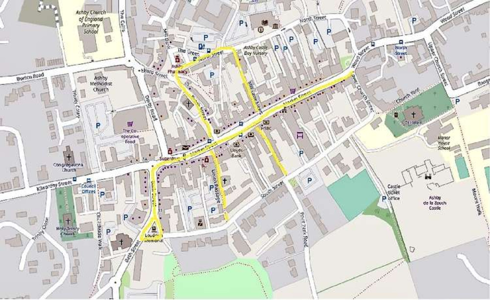 he map above shows which streets are due to be deep cleaned. Photo: North West Leicestershire District Council