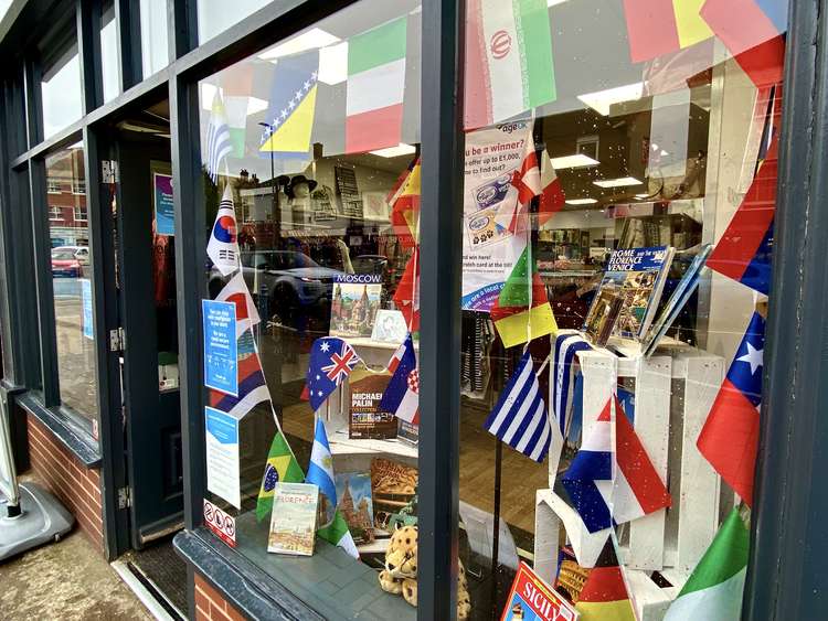 This shop front illustrated the All Around The World theme