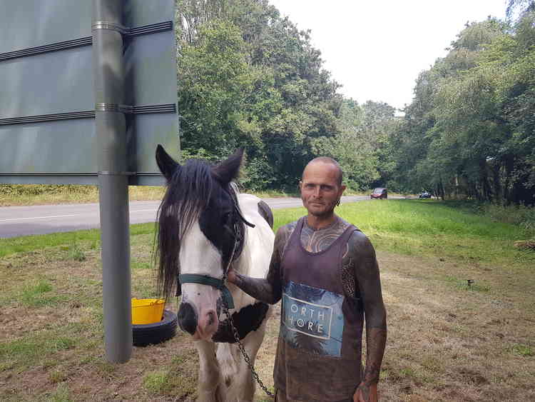 Simon and his horse Eddie