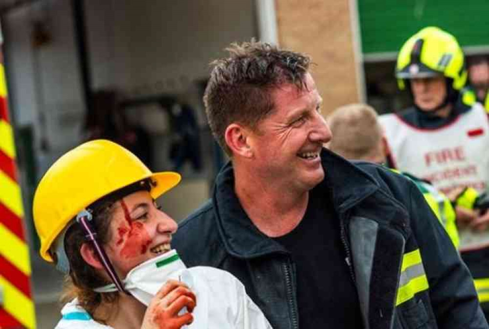 Allan Kay pictured after a fire service exercise. Picture courtesy of www.kylebakerphotography.com..