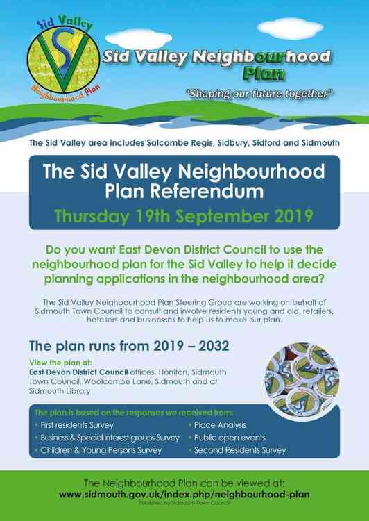 An information leaflet being distributed to Sid Valley residents.