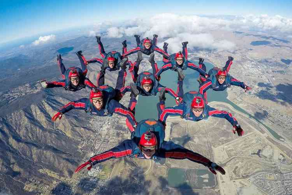 The RAF Falcons Display Team. Picture courtesy of the RAF.