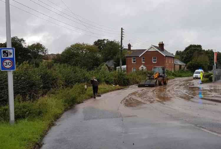 Clean up currently underway on Barrack Road