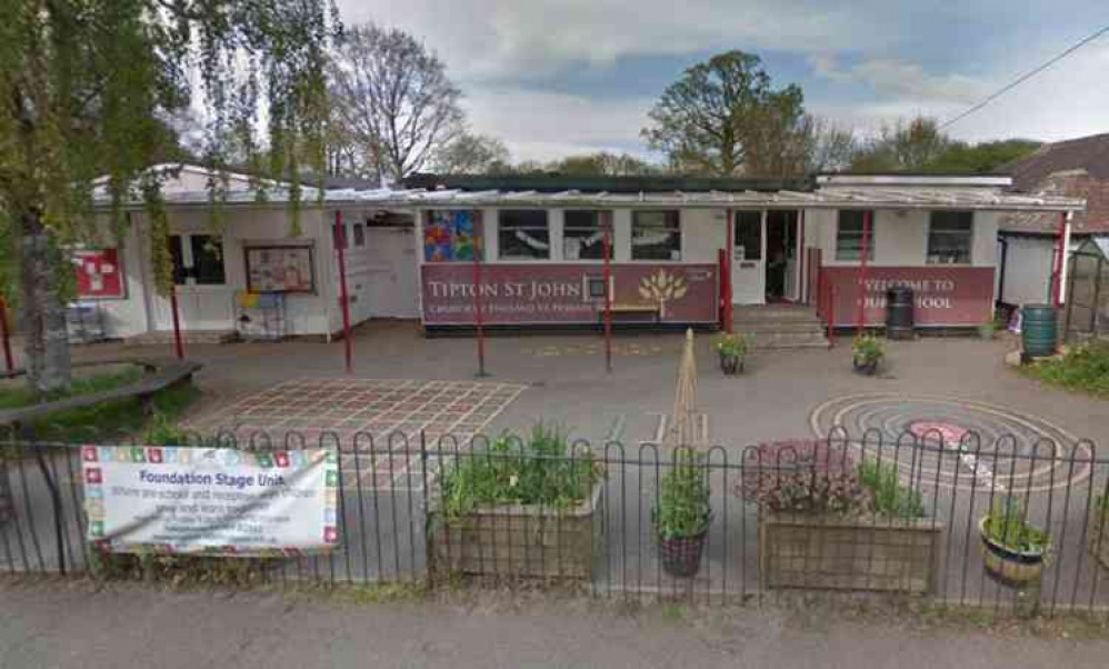 Tipton St. John Church of England Primary School. Image courtesy of Google.