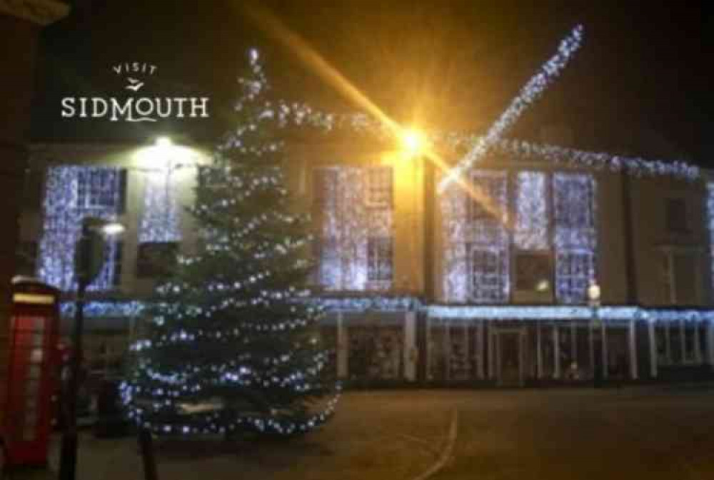 Christmas Lights in Sidmouth. Picture courtesy of Visit Sidmouth.