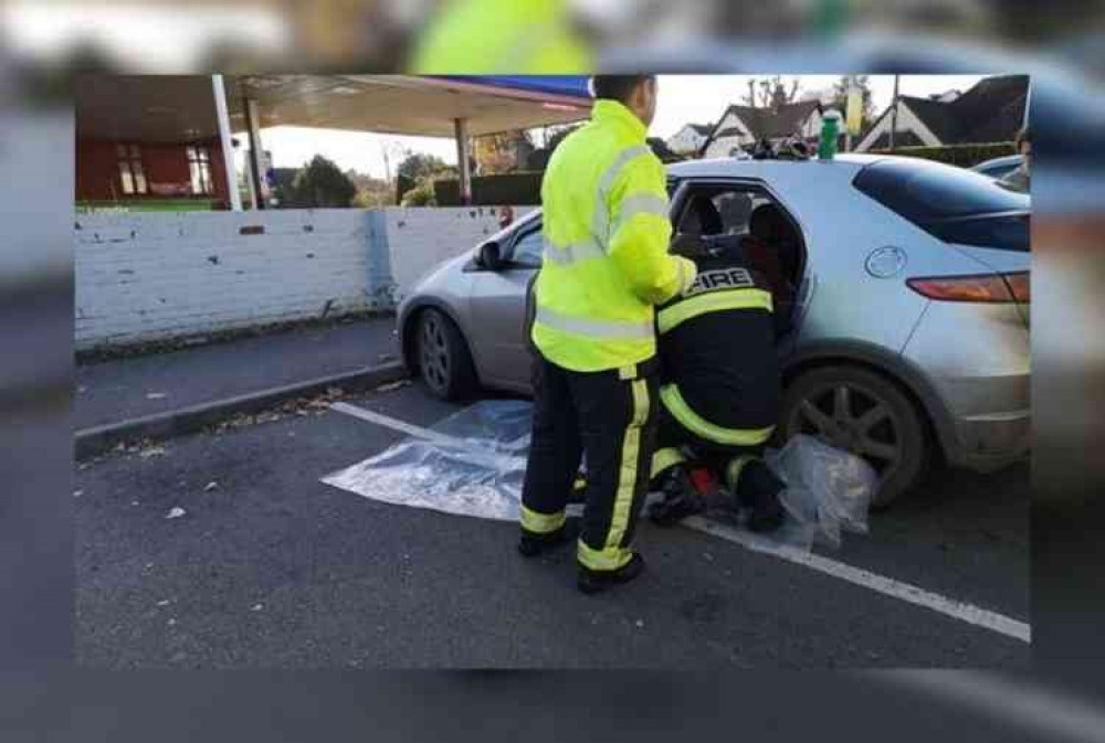 The rescue taking place. Picture courtesy of Sidmouth Fire Station.