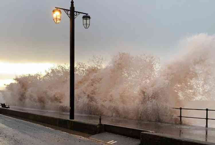 Storm Ciara batters Sidmouth. Pictures courtesy of Ashley Leeds.