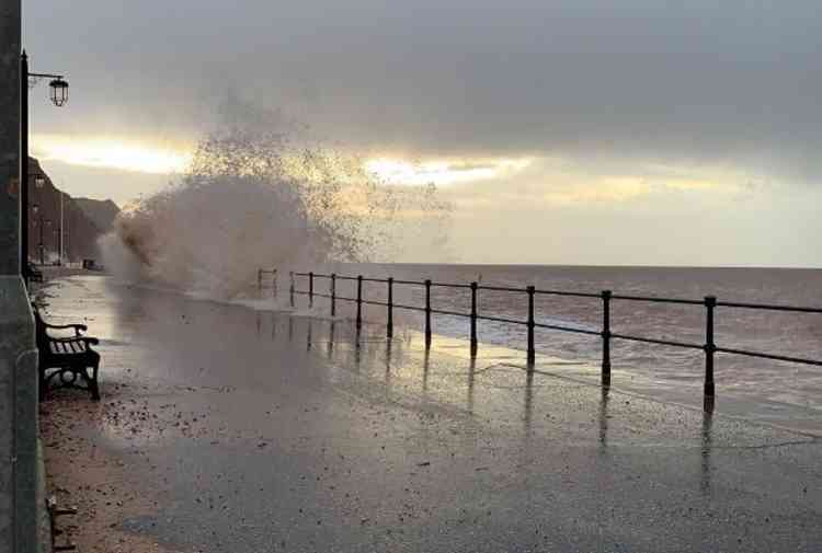 Storm Ciara batters Sidmouth. Pictures courtesy of Ashley Leeds.