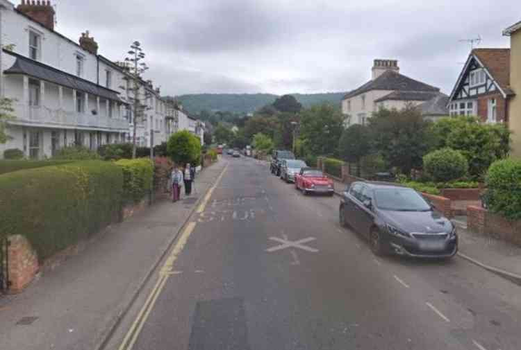 Salcombe Road in Sidmouth. Image courtesy of Google.