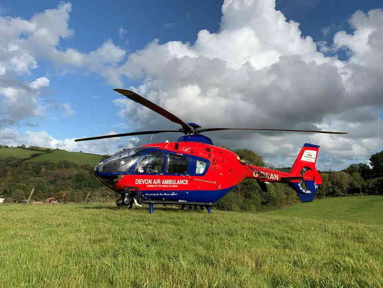 One of Devon's Air Ambulances. Image courtesy of DAAT.