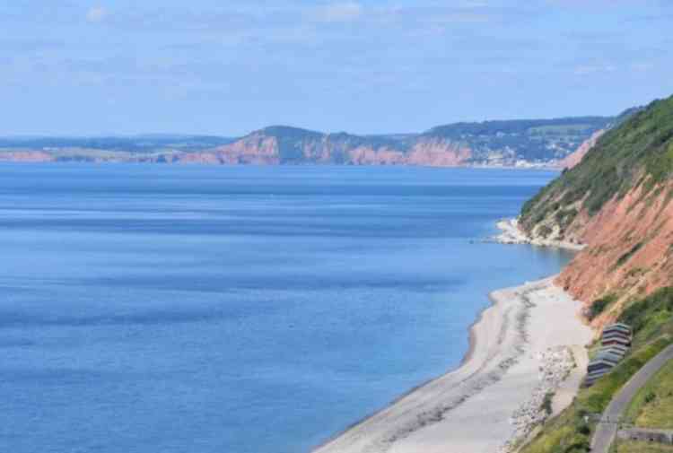 View towards Sidmouth from East Hill, Branscombe.