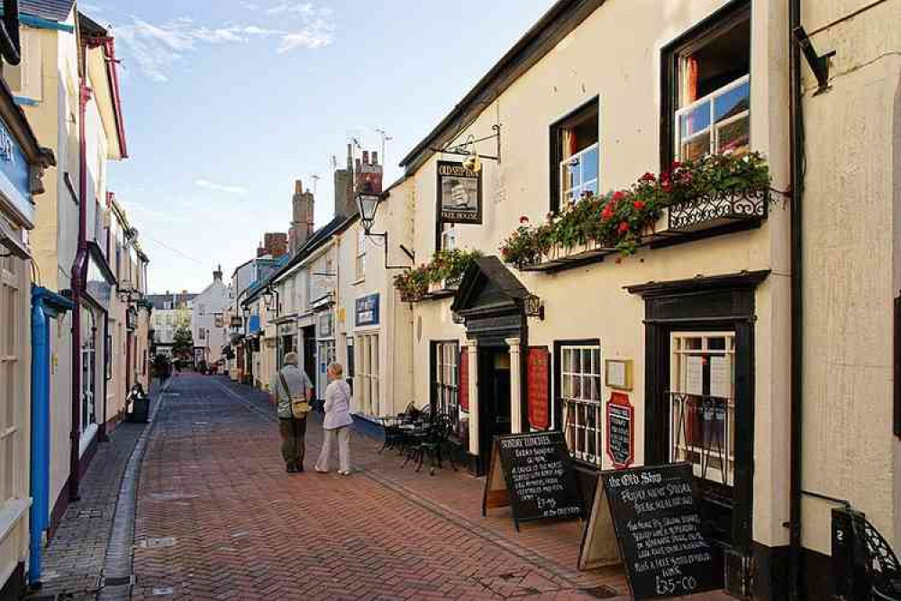 Sidmouth Town Centre. Image courtesy of Johanning.