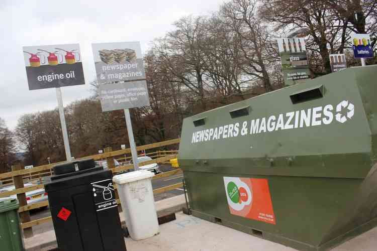 Sidmouth Recycling Centre. Image courtesy of DCC.