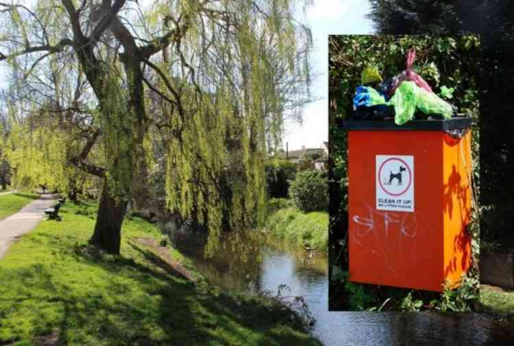 Sidmouth Byes. Stock image of dog waste bin courtesy of Ian S.