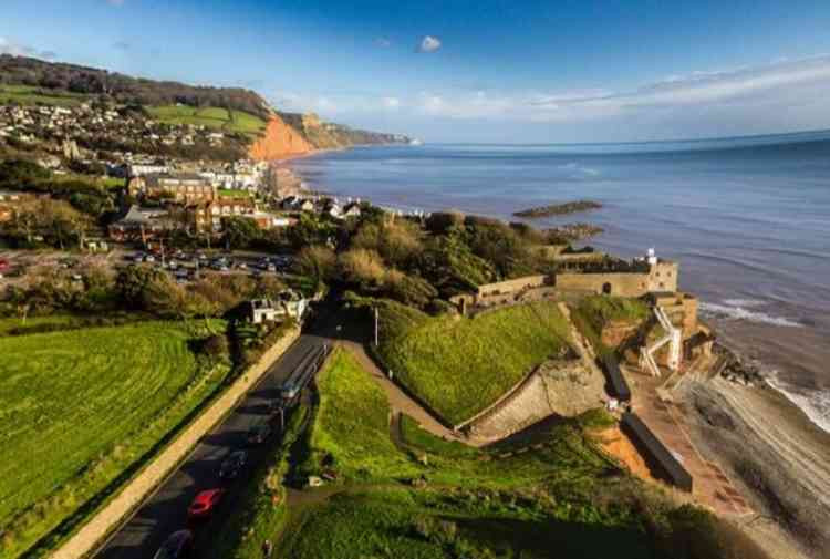 An aerial view of Sidmouth. Picture courtesy of Ciurcui Zsolt Levente.
