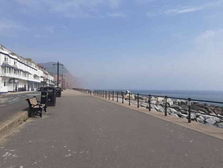 Sidmouth Seafront over the Easter Weekend. Image courtesy of Carole Clark.