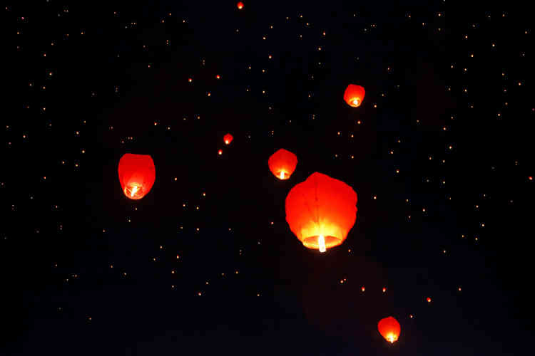 A stock image of sky lanterns in use. Picture courtesy of Petr Kratochvil.