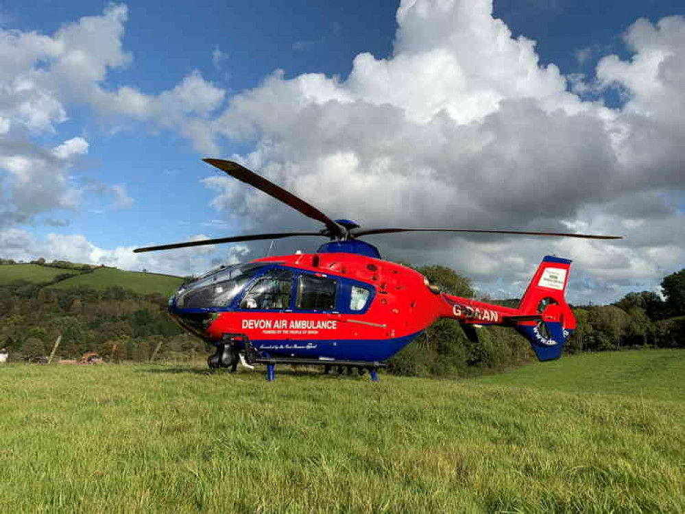 One of the two Devon Air Ambulances which have been 'stood down'. Image courtesy of DAAT.