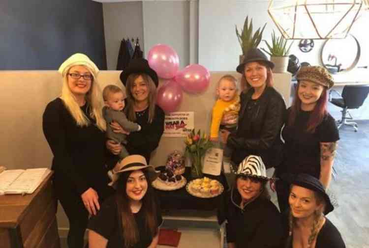 Pictured top row (L-R): Amy Taylor, Sarah White (with baby Oakley), Tasha Evans (with baby Arnie), Becky Stanley. Bottom row (L-R): Dannii Jeffery, Jayne Cabburn, Jo Borkowski