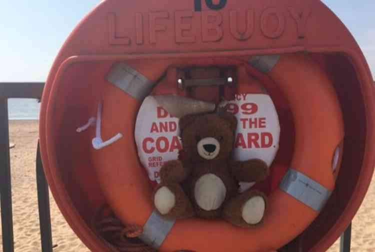 Ted, helping EDDC's Beach Officer carry out patrols and checks. Image courtesy of EDDC.