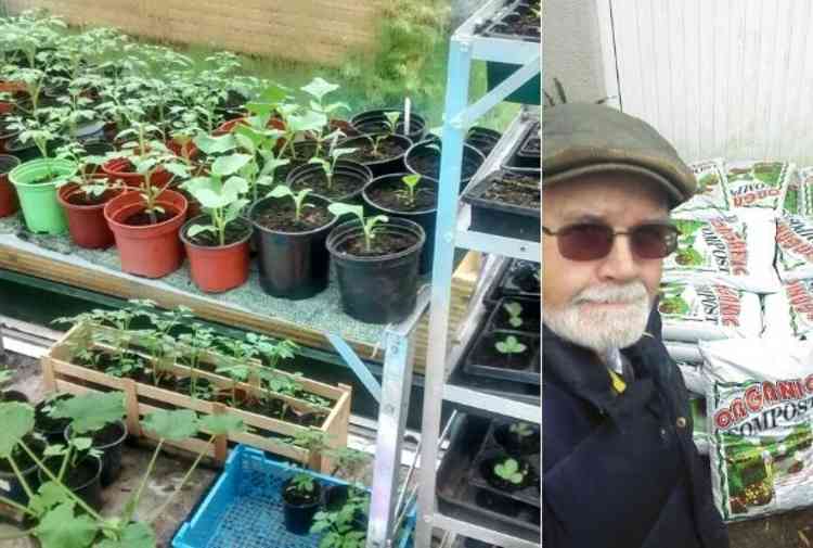 Sidmouth's David Strange with his newly arrived compost.