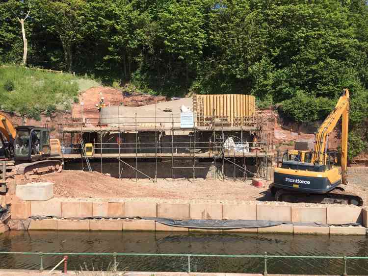 Sidmouth's historic Alma Bridge is due to be removed. Image courtesy of DCC.