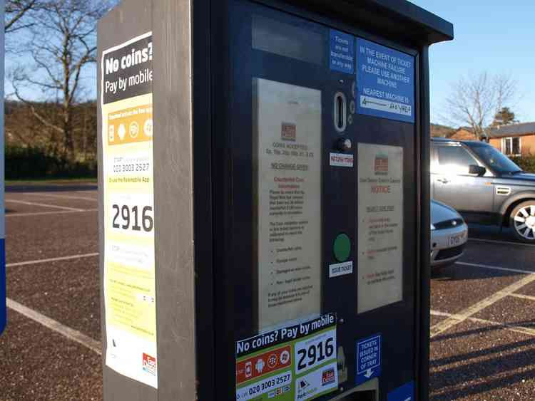 An East Devon District Council car park ticket machine. Image courtesy of EDDC.