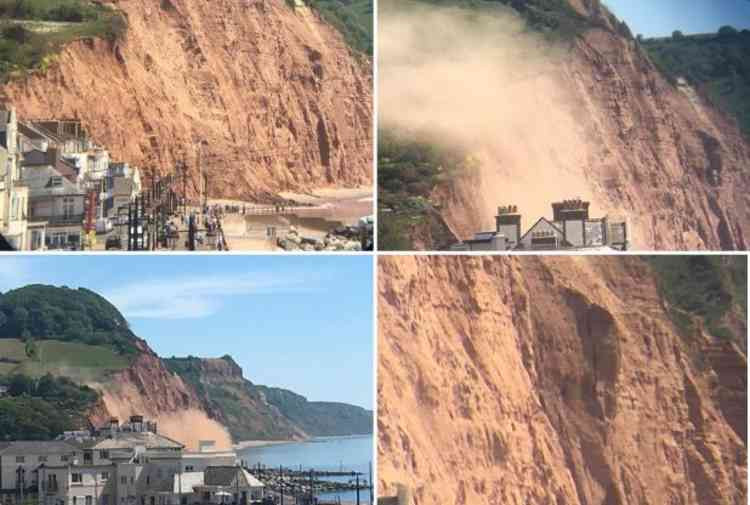 Recent cliff fall in Sidmouth. Photo credit: Stu White