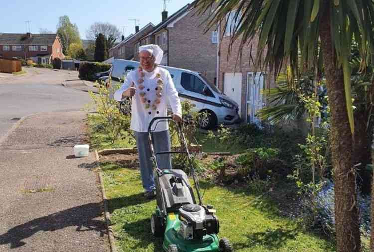 Paul Godfrey dressed as a French Chef has raised almost £3,000 for Hospiscare