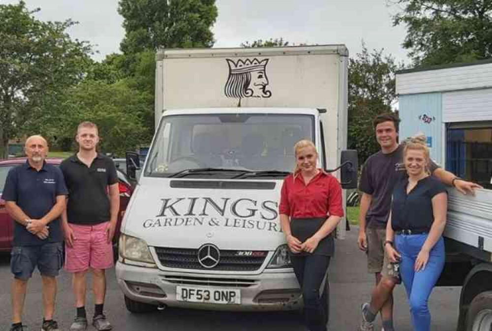 Volunteer team pictured (L-R): Andy King, Brandon King, Holly Rowe, Henry Gater and Georgia King