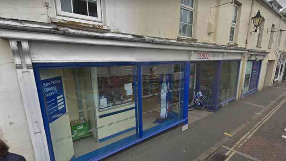 Sidmouth's Tesco Express Store. Image courtesy of Google.