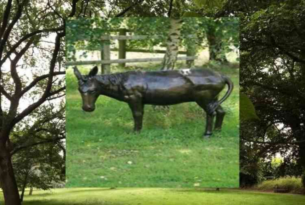 One of the three statues taken was a life size bronze donkey. Image courtesy of DC Police.