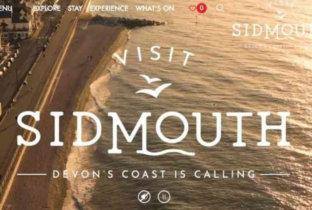 The home page of the new Visit Sidmouth website.