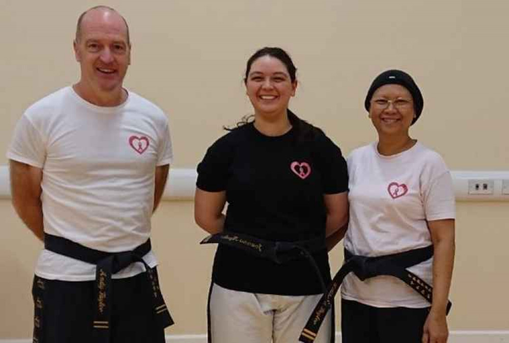 Andy and Beth Taylor with their daughter. Credit: Ottery TAGB Tae Kwon-Do