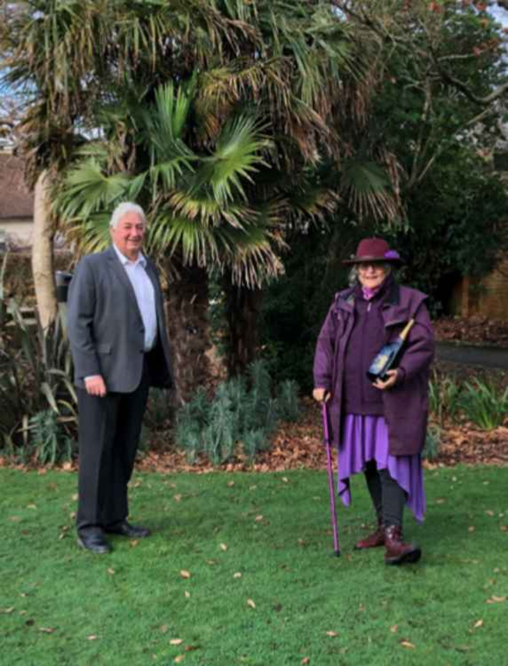 David Cook, Chair of Sidmouth Hospice at Home and Janet Dowling. 