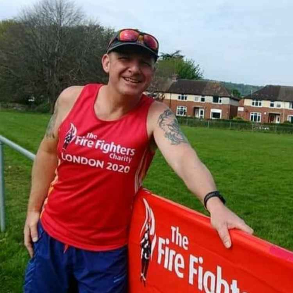 Allan having completed the 26.2 challenge last year for the Fire Fighters charity