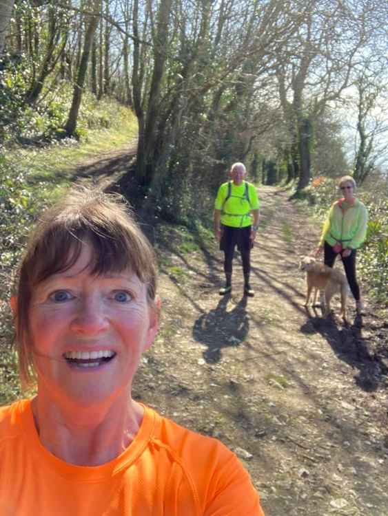 Jane Hemsworth and Jo Earlam met Chairman Terry Bewes on  sunny Friday