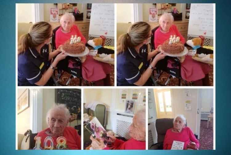 Topsy celebrating her 108th birthday