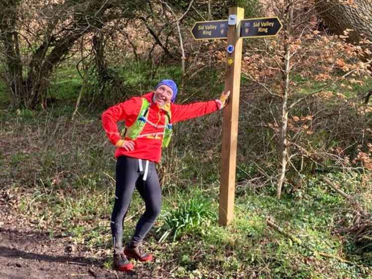 Adrian 'Gripper' Horne nearing home having run the Sid Valley Ring