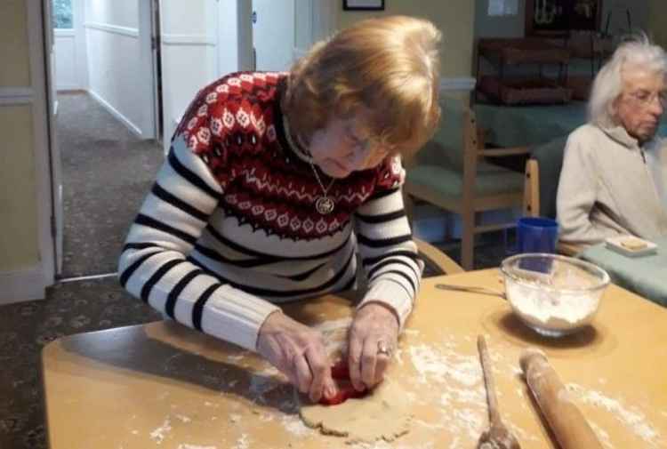 Shirley making biscuits