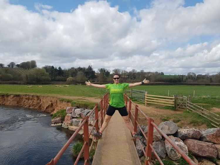 Christine Hellier enjoying running in the sun