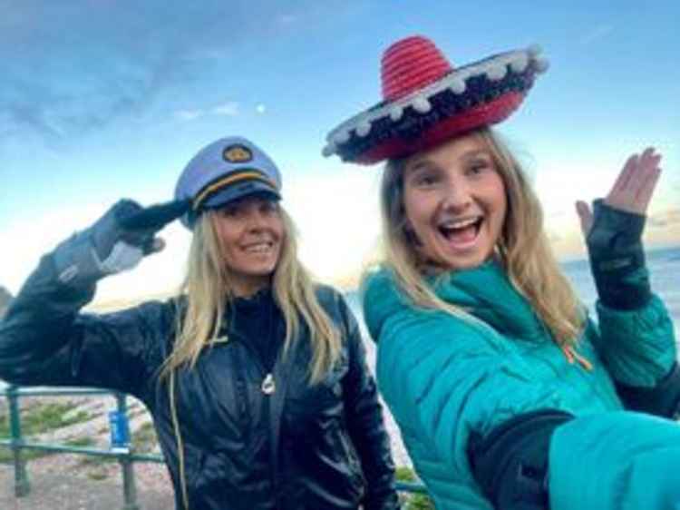 Skate Squad-ers  Charlotte and Evie donned their hats