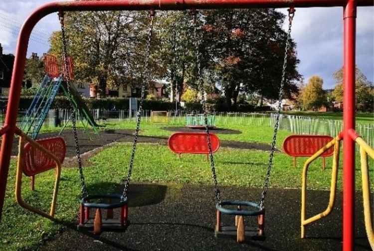 The play area at Long Park