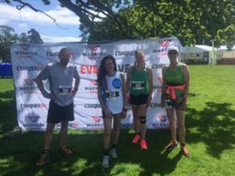 Ross Walton, Naomi Garrick, Suzi Rockey and Jo Earlam waiting to Conquer!