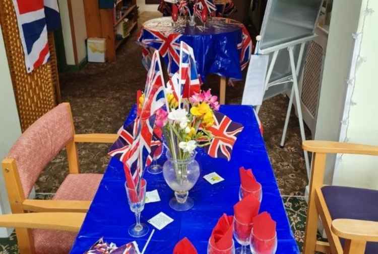 Colourful table decorations helped create a festive feel